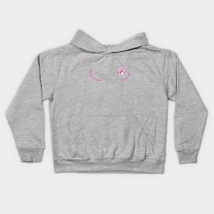 Breast Cancer awareness pink ribbon support design Kids Hoodie